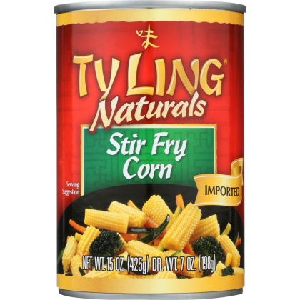 TY LING: Imported Stir Fry Corn Pre Cut High Quality, 15 oz