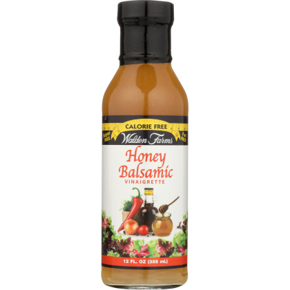 WALDEN FARMS: Honey Balsamic Vinaigrette, Free From Calorie Sugar Fat Gluten & Carbohydrate, 12 Oz
