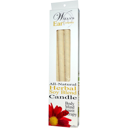 WALLY\'S NATURAL PRODUCTS: Herbal Soy Blend Ear Candle, 4 Candles
