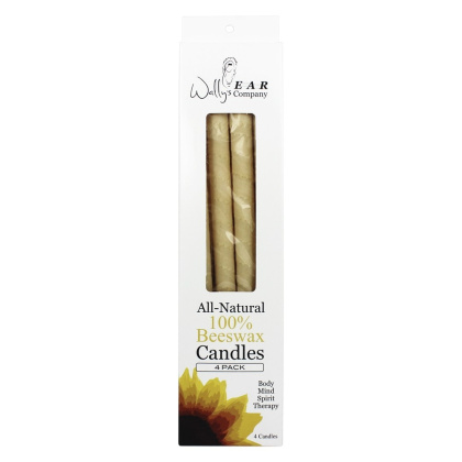WALLY\'S NATURAL PRODUCTS: Unscented Beeswax Ear Candle, 4 Candles