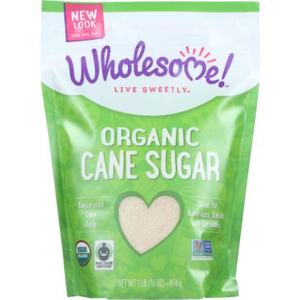 WHOLESOME SWEETENERS: Organic Cane Sugar Evaporated Cane Juice, 16 oz