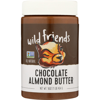 WILD FRIENDS: All Natural Chocolate Sunflower Seed Almond Butter, 16 oz