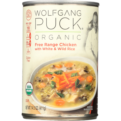 WOLFGANG PUCK: Organic Free Range Chicken with White and Wild Rice, 14.5 oz