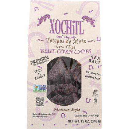 XOCHITL: Mexican Style Blue Corn Chips, 12 oz