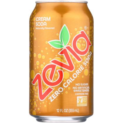 ZEVIA: All Natural Zero Calorie Cream Soda 6-12 fl oz, 72 fl oz