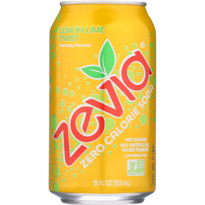 ZEVIA: Zero Calorie Soda Lemon Lime Twist 6-12 fl oz, 72 fl oz